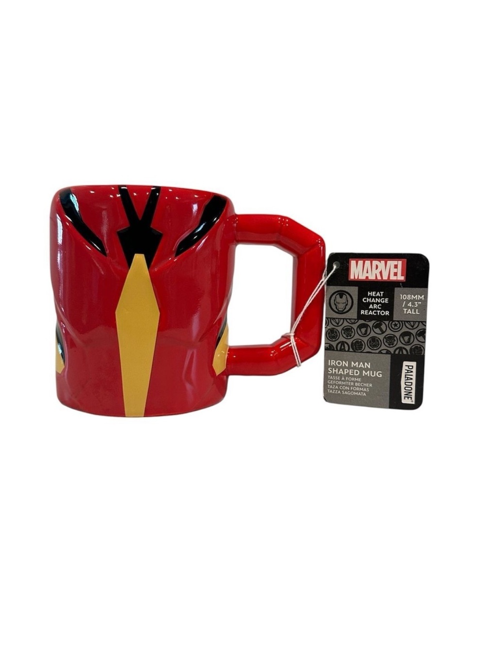 Marvel Iron Man Shaped Coffee Mug NEW Ceramic Mug Heat Change Arc Reactor